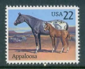 2158 22c Appaloosa Fine MNH