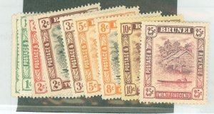 Brunei #13-17/23-4/30 Unused Single