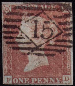 Great Britain # 3 Used VF plate 76  Pos FO Cat $ 21.50 