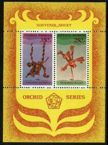 Indonesia #1110 MNH S/Sheet - Orchids - Flowers