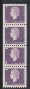 Canada,  3c Queen Elizabeth II, Coil (SC# 407) MNH STRIP