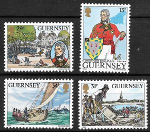 GUERNSEY - SC#303-306 Lt. Gen. Sir John Doyle (1984) MNH