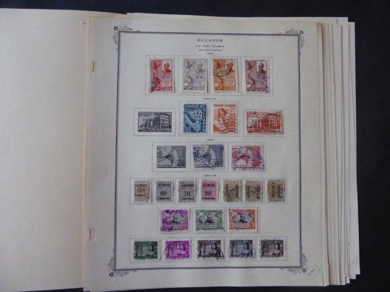 Ecuador Airmail 1951-1970 Stamp Collection on Scott Specialty Alb Pgs