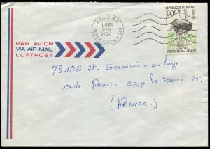 Niger 1981 Ostrich Stamp on Cover (331)