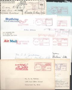 Postage Meter Collection, 19 Covers and 1 PPC, U.S.A.