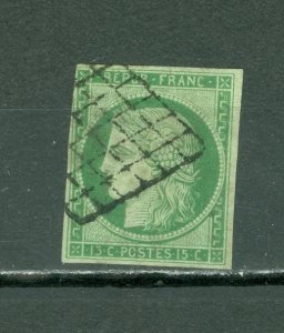 FRANCE CERES #2( YT #2)...USED NO THINS... VERY FINE... SIGNED...CAT.$800.00