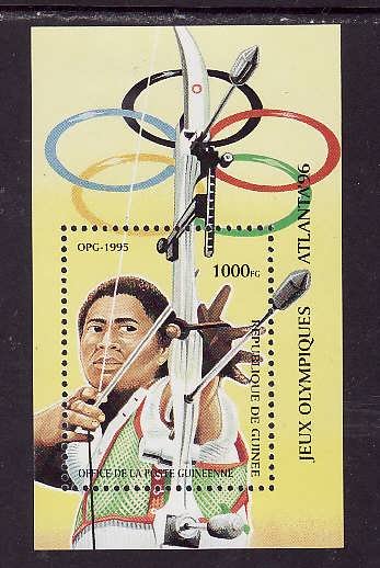 Guinea-Sc#1279-unused NH sheet-Sports-Archery-1995-