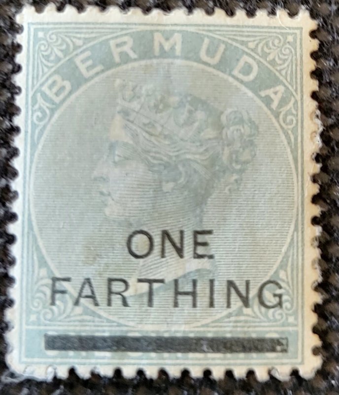 Bermuda, 1901, Queen Victoria, overprinted 1 Farthing, SCV$6.00