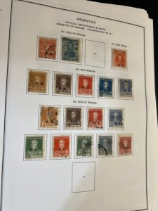 Argentina Official Department stamp Collection