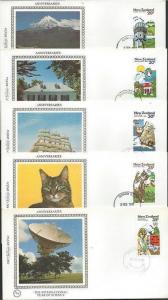 NEW ZEALAND 1982 Anniversaries Benham Silk set of 5 FDCs...................60646