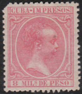 1894 Caribbean Newspaper Stamps Sc 24 King Alfonso Spain NEW