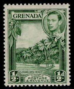 GRENADA GVI SG153b, ½d yellow-green, LH MINT. Cat £13. PERF 12½ X 13½