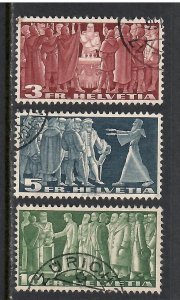 Switzerland # 284 - 286 , History , F-VF Used Set of 3 - I Combine S/H