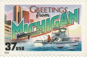 US 3717 Greetings from Michigan 37c single (1 stamp) MNH 2002