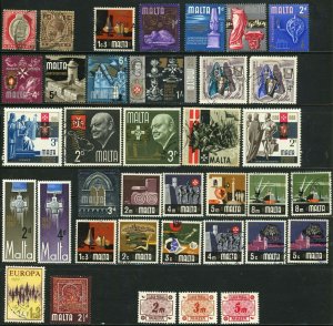 MALTA Postage British Commonwealth Stamp Collection Used Mint LH