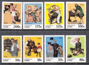 Zaire 1005-1012 Rockwell MNH VF