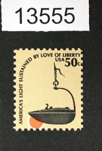 MOMEN: US STAMPS # 1608 VAR. MINT OG NH LAMP SHIFT DOWNWARDS  LOT #13555