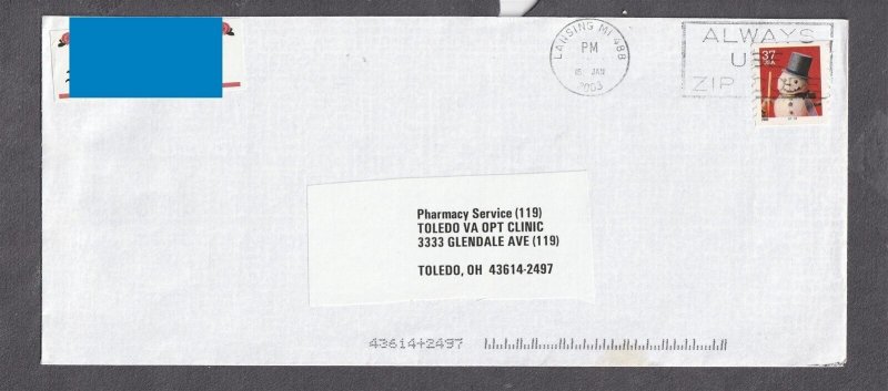 Cover PNC1 37c Snowmen G1111 US 3683A