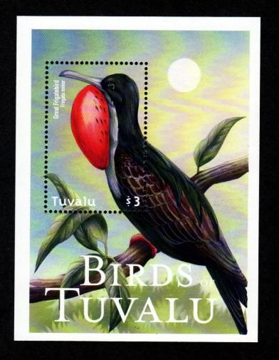 Tuvalu # 845 Mint S/S Great Frigatebird!