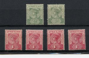 Cayman Islands #1 (2), #2 (4) (CA067) Queen Victoria of 1900, M, F-VF, CV$100.00