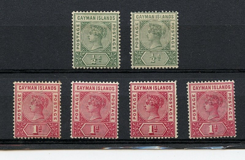 Cayman Islands #1 (2), #2 (4) (CA067) Queen Victoria of 1900, M, F-VF, CV$100.00