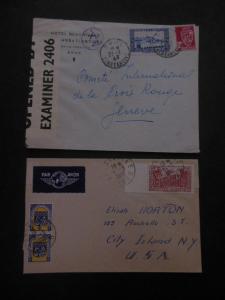 ALGERIA : Fascinating group of 11 covers with interesting markings. Some unusual