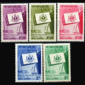 VIET NAM SOUTH 1957 - Scott# 68-72 Colomb Plan Set of 5 LH