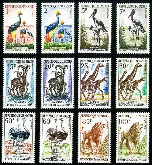 Niger Stamps # 97-102 VF MNH Animals