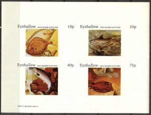 {E278} Eynhallow Scotland Fishes Sh.4 Imperf. MNH Cinderella