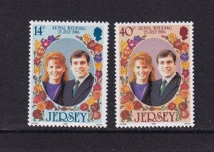 Jersey   #404-405  MNH  1986 royal wedding