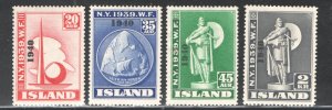 Iceland #232-235  VF, Unused, Cat. $124.00  ....   2790179