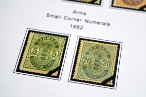 COLOR PRINTED DENMARK 1851-2010 STAMP ALBUM PAGES (186 illustrated pages)