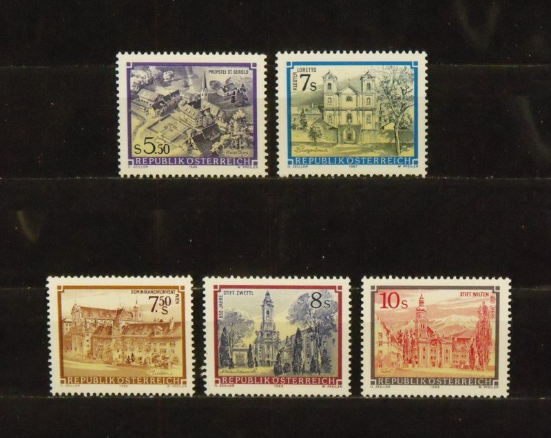 15496   AUSTRIA   MNH # 1361, 1362, 1363, 1364, 1365          CV$ 7.80