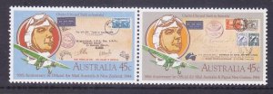 Australia 891a (890-91) 1984 MNH 50th Anniversary of Official Airmail Pair