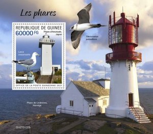 Guinea - 2021 Lighthouses and Birds - Stamp Souvenir Sheet - GU210132b