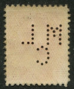 Canada #106 Mint Admiral Perfin M13