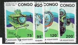 Congo People's Republic; Scott 1021-1024;  1993;  Used
