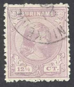 Surinam Sc# 26 Used 1892-1893 12 1/2c Queen Wilhelmina