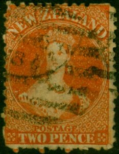 New Zealand 1872 2d Vermilion SG134 Good Used