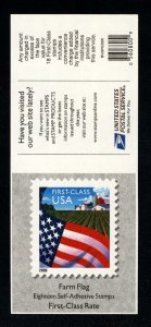 SCOTT 3450a 2000 34 CENT FLAG OVER FARM ISSUE MINT BOOKLET PANE NH VF CAT $16!