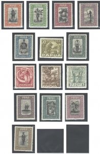 Papua New Guinea 1932 Pictorials set up to 5s f mint sg130-43 ~c£210