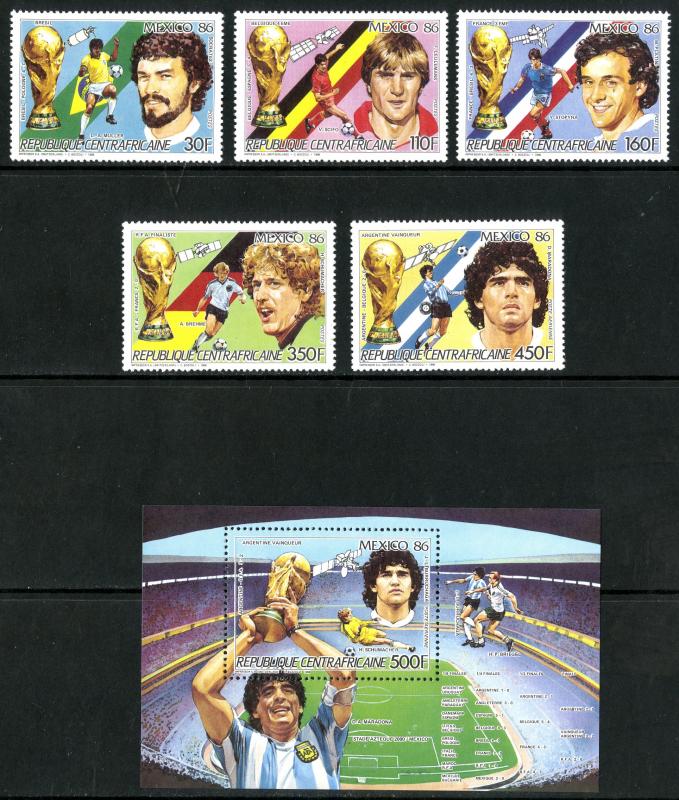 CENTRAL AFRICA 812-817 MNH SCV $16.00 BIN $9.50 OLYMPICS