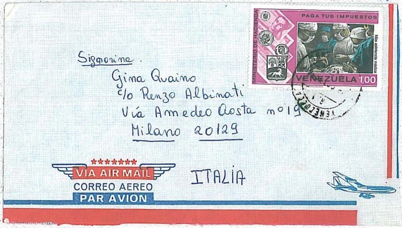 27386 - VENEZUELA  - POSTAL HISTORY : AIRMAIL COVER to ITALY-MEDICINE