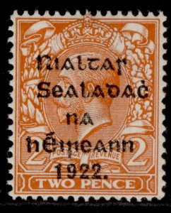 IRELAND GV SG12, 2d orange, NH MINT. DIE I