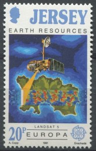 Jersey Sc#560 MNH, 20p multi, Europa (C.E.P.T.) 1991 - Europe in Space (1991)