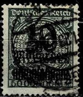 Germany 1923,Sc.#315 used Surcharge -10Md on 50M (numerals) Plate print cv. € 6