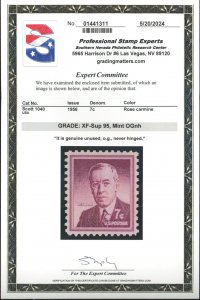 U.S. #1040 MINT OG NH PSE GRADED 95