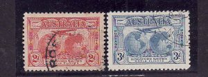 Australia-Sc#111-12-used set-Trans-oceanic flights-1931-S