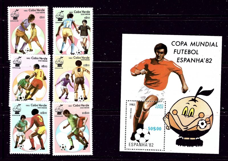 Cape Verde 446-52 MNH 1982 Soccer complete set