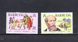 BARBUDA #84-85 1970 CHARLES DICKENS MINT VF NH O.G